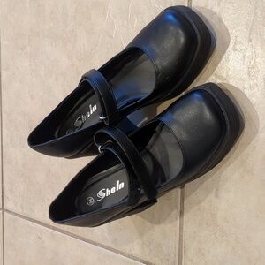 Y2K Sheln Black Chunky Platform Shoes Size 8.5